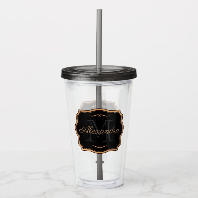Golden Dots Acrylic Tumbler (Front)
