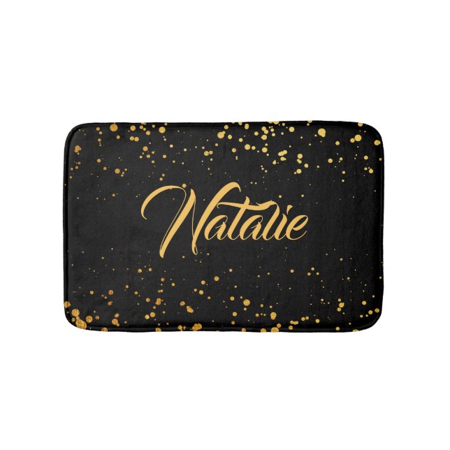 Golden Dots Bath Mat (Front)