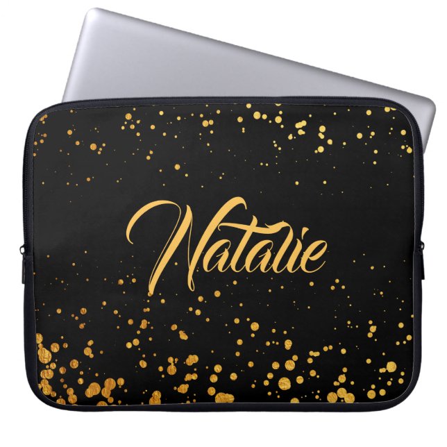 Golden Dots Laptop Sleeve (Front)