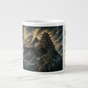 Golden Dragon and Japanese Castle – Ifu Dodo Samur Large Coffee Mug