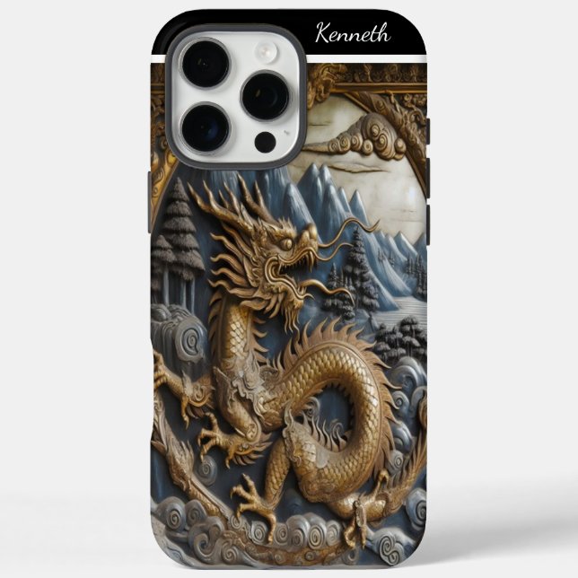Golden Dragon Ascending Case-Mate iPhone Case (Back)