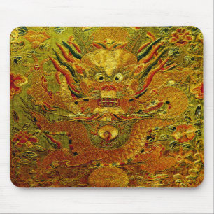 Golden dragon Chinese embroidery Ming dynasty Mouse Mat