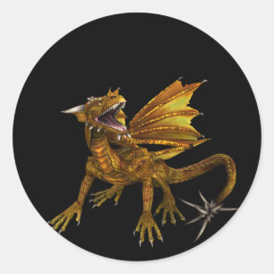 Golden Dragon Design 1 :: Fantasy Stickers