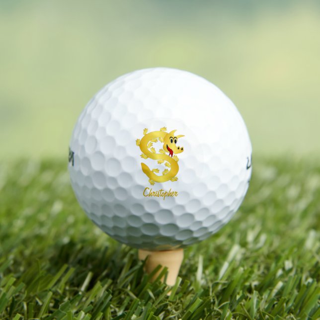 Golden Dragon Design Golf Balls (Insitu Tee)