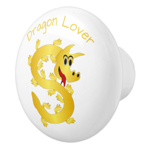 Golden Dragon Design Personalised Ceramic Knob