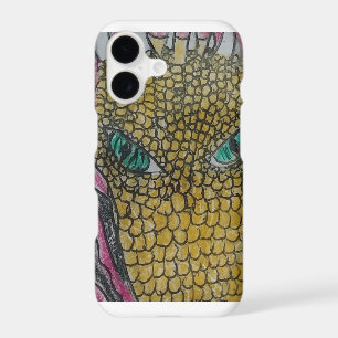 Golden Dragon Face — Fantasy Dragon Art