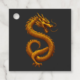 Golden Dragon Favour Tags
