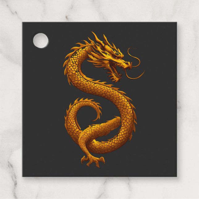Golden Dragon Favour Tags (Front)