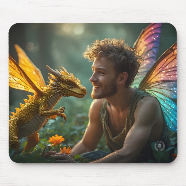 Golden Dragon Gaming Design Mouse Mat (Front)