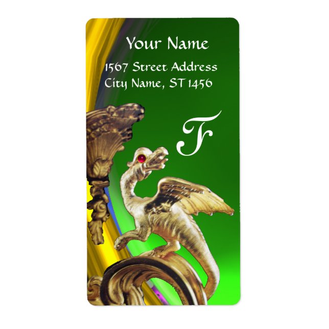 GOLDEN DRAGON GREEN EMERALD Monogram (Front)