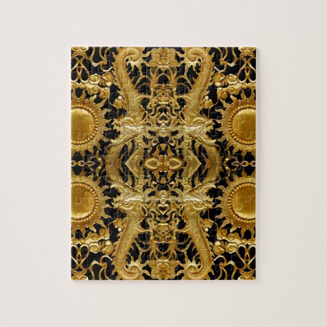 golden dragon jigsaw puzzle (Vertical)