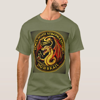 Golden Dragon Men's Basic Dark T-Shirt