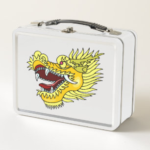 Golden Dragon Metal Lunch Box