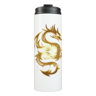 Golden Dragon motif design Thermal Tumbler