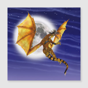 Golden Dragon Mythical Fantasy Creature Purple Sky