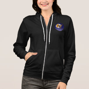 Golden Dragon Mythical Fantasy Creature Purple Sky Hoodie