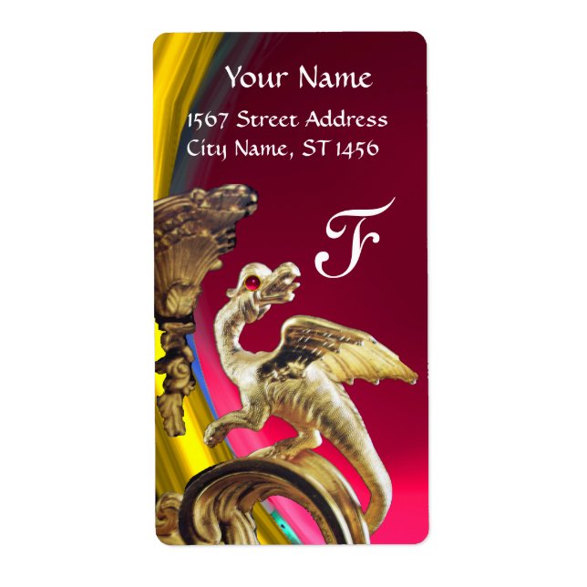 GOLDEN DRAGON PINK FUCHSIA RUBY Monogram (Front)