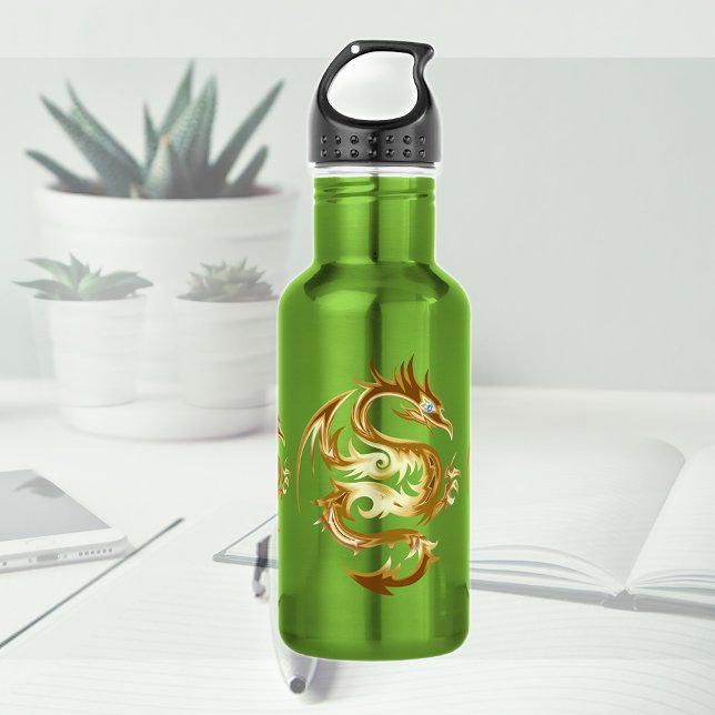 Golden Dragon Stainless Steel Water Bottle (Creator Uploaded)