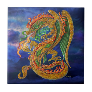 Golden Dragon Tile