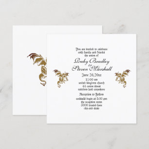 Golden Dragon Wedding Invitation