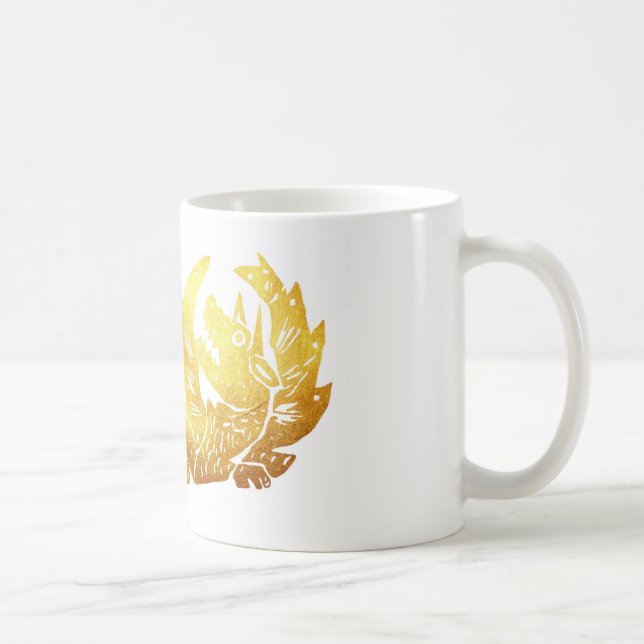 Golden Dragon White 325 ml  Classic White Mug (Right)
