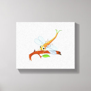 golden dragonfly canvas print