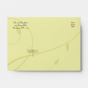 Golden Dragonfly Flourish Envelope