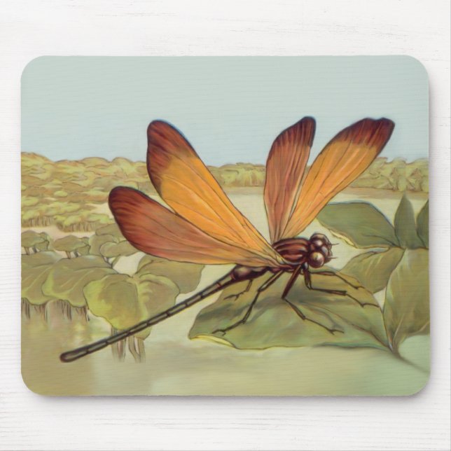 Golden Dragonfly Mouse Mat (Front)