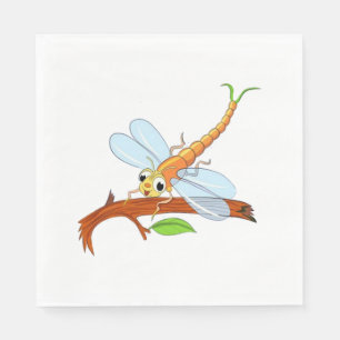 golden dragonfly napkin