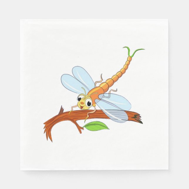 golden dragonfly napkin (Front)