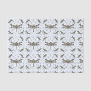 Golden dragonfly pattern - light tissue paper