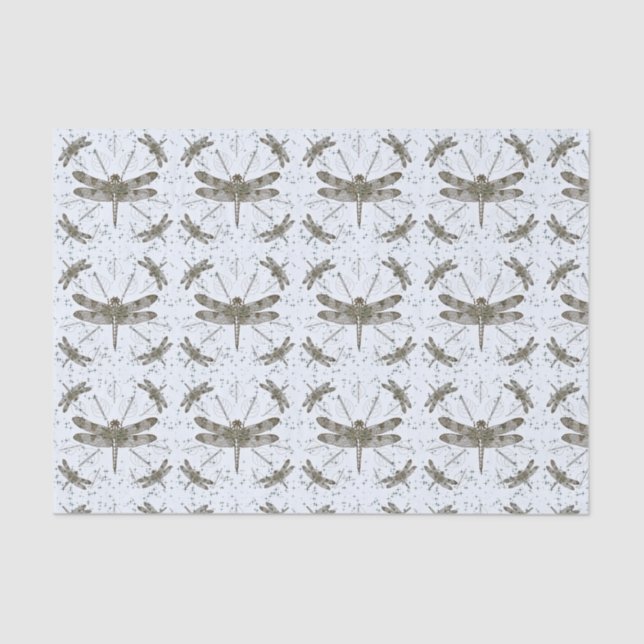 Golden dragonfly pattern - light tissue paper (Front)