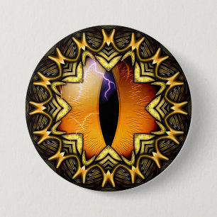Golden Dragon's Eye 7.5 Cm Round Badge