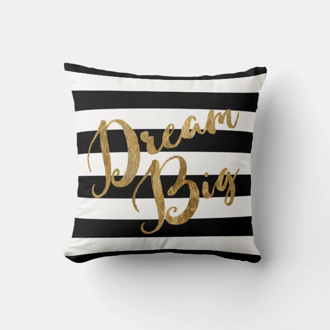 Golden Dream Big Stripes Cushion (Front)