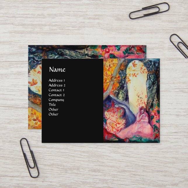 GOLDEN DREAM / Oriental Day Spa Treatments,Black Business Card (Front/Back In Situ)