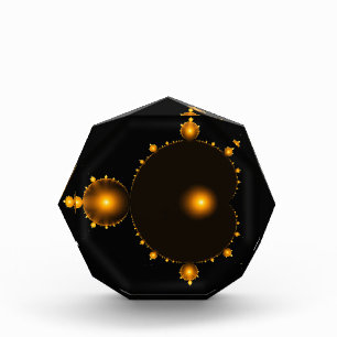 Golden Dream. The Famous Full Mandelbrot Set Photo Block