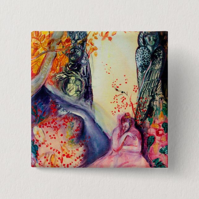 GOLDEN DREAM / Yoga Meditation Zen Garden 15 Cm Square Badge (Front)