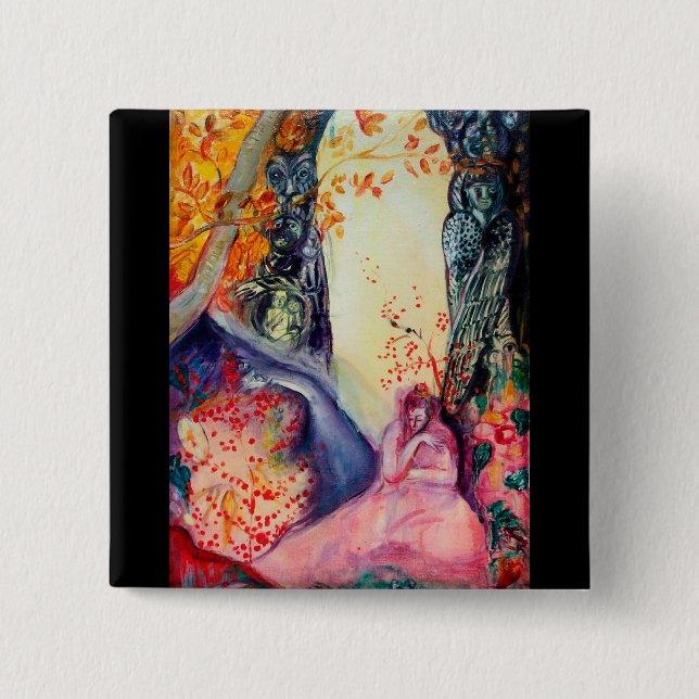 GOLDEN DREAM / Yoga Meditation Zen Garden 15 Cm Square Badge (Front)