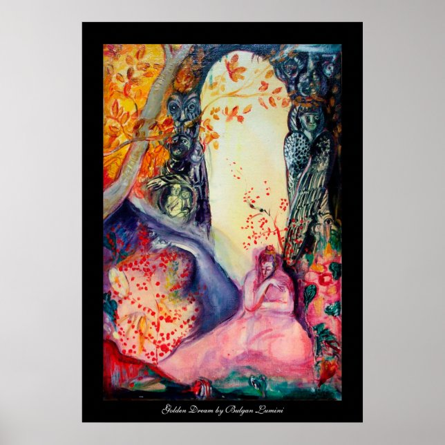 GOLDEN DREAM / Yoga Meditation Zen Garden Poster (Front)