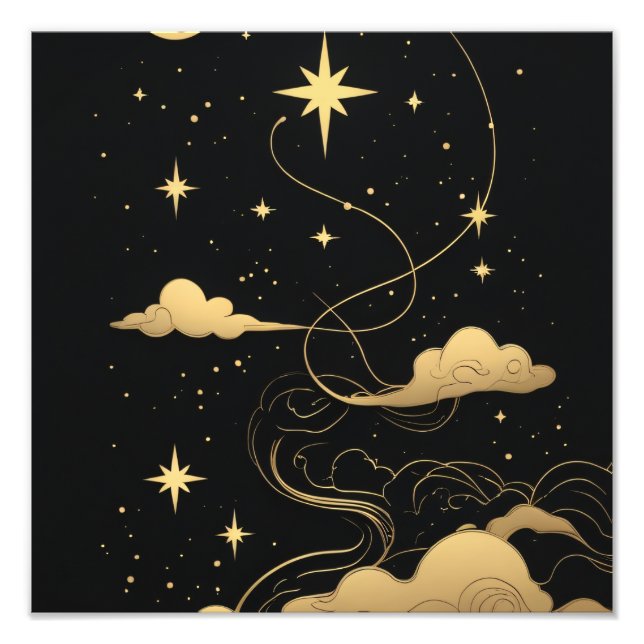 Golden Dreamscape Sky Photo Print (Front)