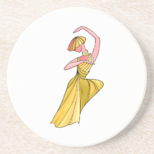 Golden Dress Dancer Coaster