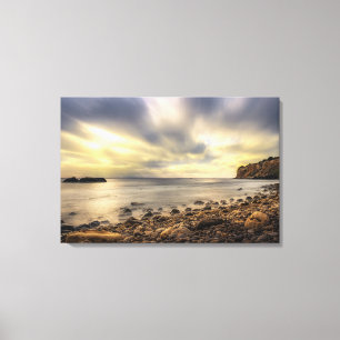 Golden Drift at the Edge of the Sea Canvas Print