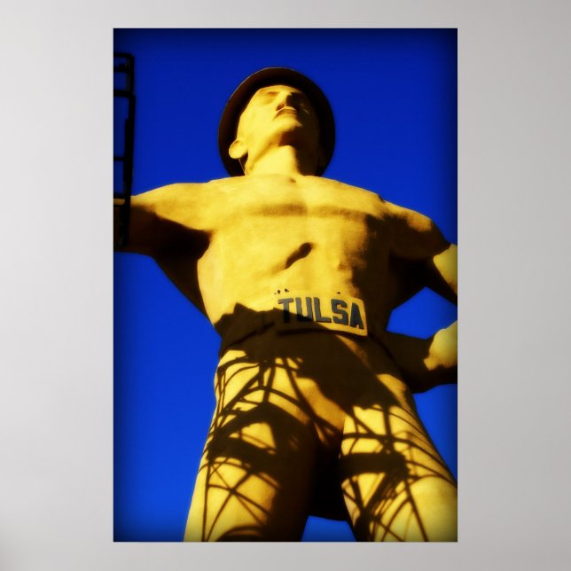 Golden Driller, Colour. Photo by Derrick W. Black Poster (Front)