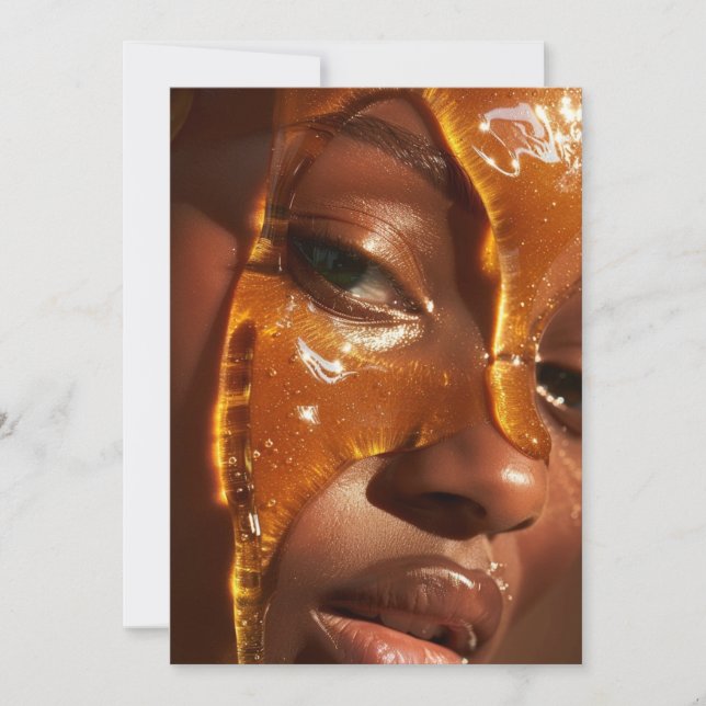 Golden Drip: Honey & Femininity Invitation (Front)