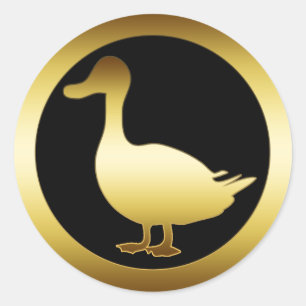 GOLDEN DUCK CLASSIC ROUND STICKER