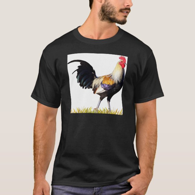 Golden Duckwing American Rooster T-Shirt (Front)