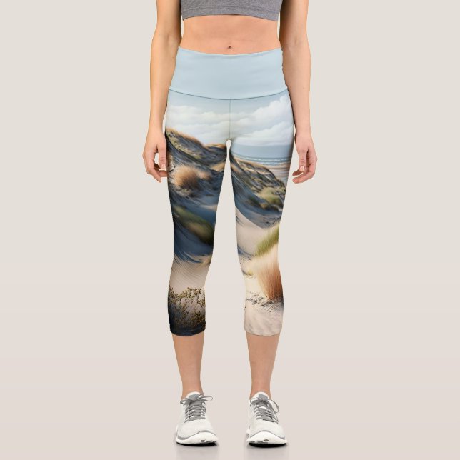 Golden Dunes Capri Leggings (Front)