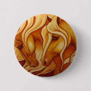 Golden Duo 6 Cm Round Badge