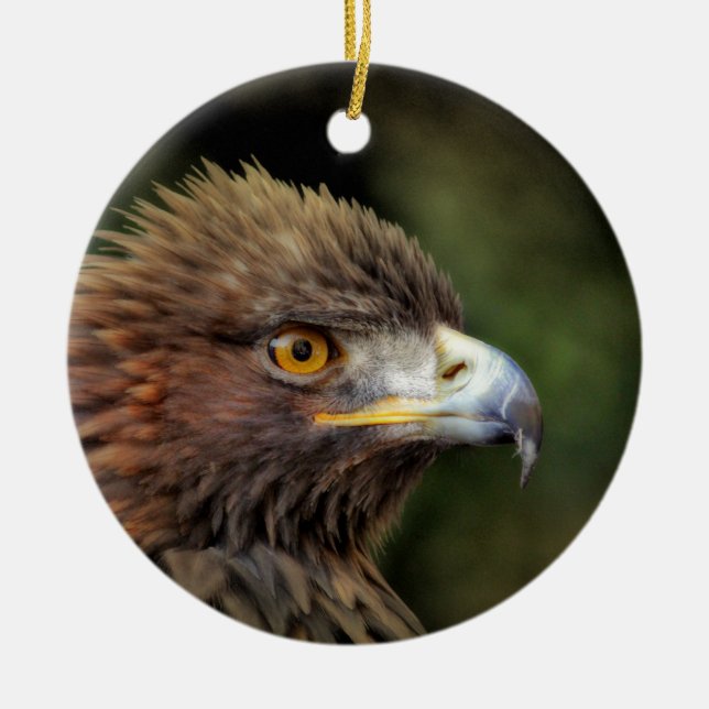 golden eagle ceramic tree decoration (Front)