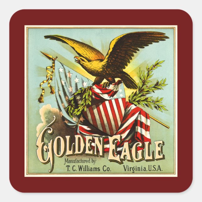 Golden Eagle Chewing Tobacco Label Vintage (Front)
